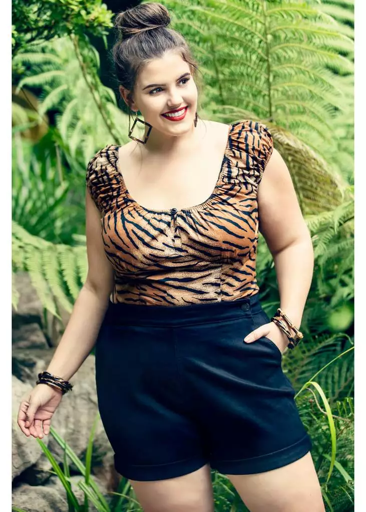 Hell Bunny Tora Tiger 50's Top Brown New In 8 Hell Bunny Tora Tiger 50's Top Brown New In