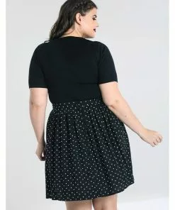 Hell Bunny Non Valentine Heart 60's Top Black New In