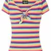 Hell Bunny Harmony Rainbow 50's Top Multi Colour 1 Hell Bunny Harmony Rainbow 50's Top Multi Colour