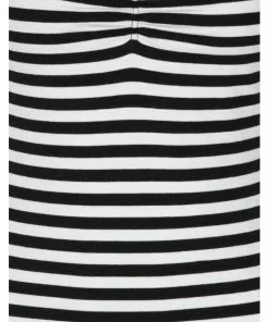 New In Hell Bunny Warlock Striped 60's Top Black White