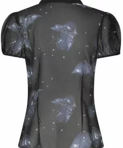 New In Hell Bunny Twilight Bat Blouse Black 13 New In Hell Bunny Twilight Bat Blouse Black