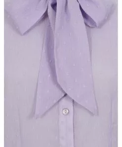 Hell Bunny Frilly Sundae 40's Blouse Lavender New In