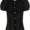 New In Hell Bunny Taffy 40's Blouse Black 2 New In Hell Bunny Taffy 40's Blouse Black