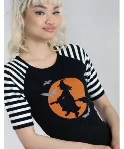 Hell Bunny Fly Away Witch 50's Jumper Black