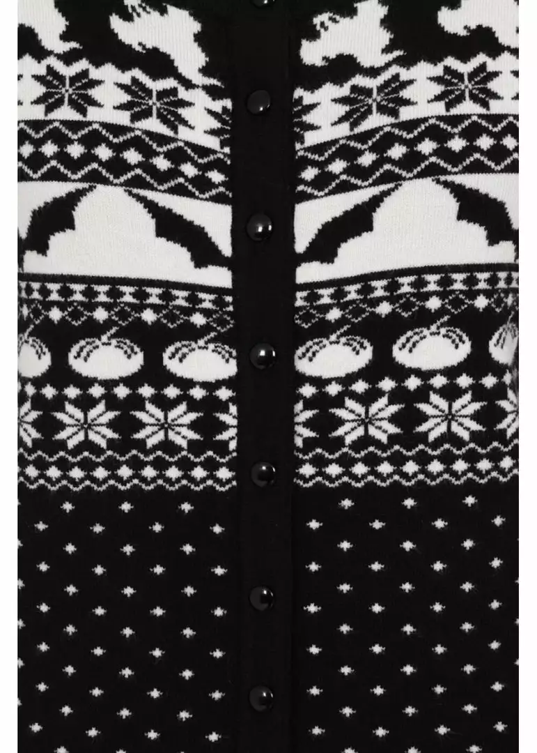 Hell Bunny Spook 50's Cardigan Black White 5 Hell Bunny Spook 50's Cardigan Black White