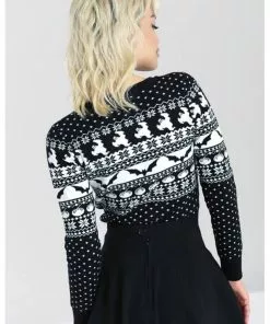 Hell Bunny Spook 50's Cardigan Black White 15 Hell Bunny Spook 50's Cardigan Black White