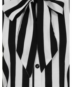 Hell Bunny Juno 40's Blouse Black White New In