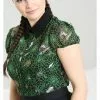 New In Hell Bunny Hex Spiderweb 50's Blouse Black 2 New In Hell Bunny Hex Spiderweb 50's Blouse Black