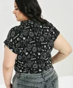 New In Hell Bunny Hello Goodbye Ouija Shirt Black