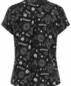 New In Hell Bunny Hello Goodbye Ouija Shirt Black