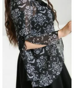 Hell Bunny Lost Whispers 40's Blouse Black