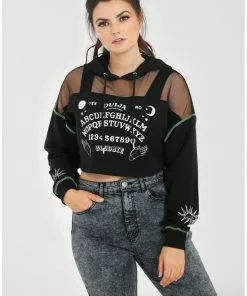 Hell Bunny Ouija Hoodie Black New In