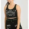 Hell Bunny Ouija Crop Top Black New In