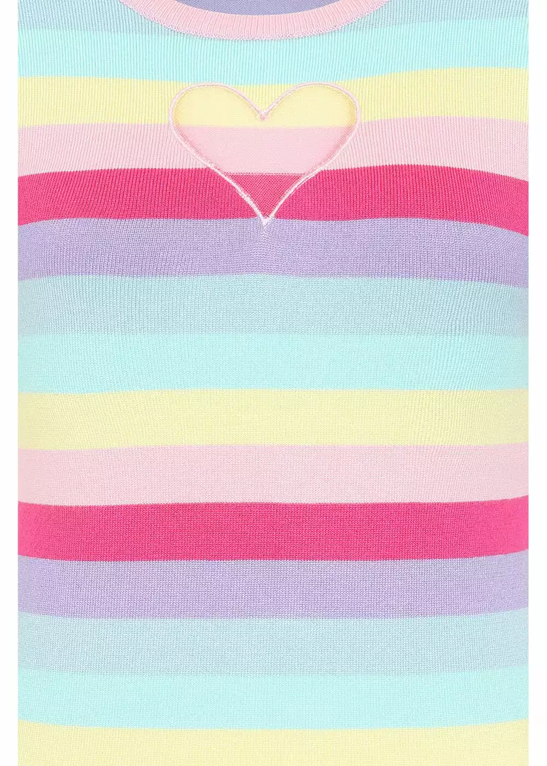 Hell Bunny Love Heart 50's Top Multicolour 6 Hell Bunny Love Heart 50's Top Multicolour