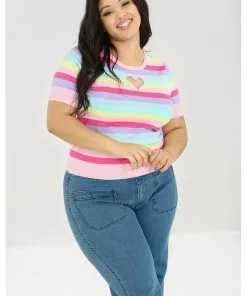 Hell Bunny Love Heart 50's Top Multicolour 17 Hell Bunny Love Heart 50's Top Multicolour