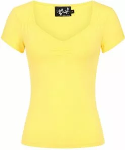 Hell Bunny Mia 50's Top Yellow