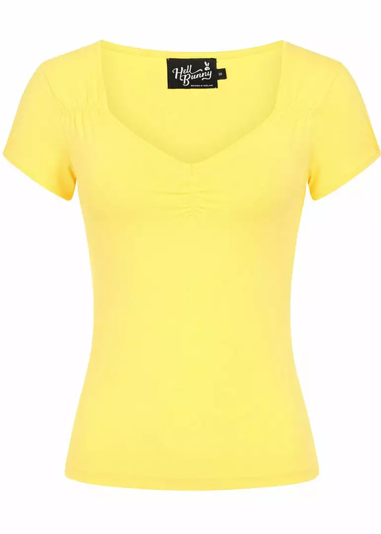 Hell Bunny Mia 50's Top Yellow 3 Hell Bunny Mia 50's Top Yellow