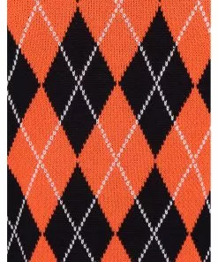 Hell Bunny Rhombus Vest 60's Top Black Orange New In