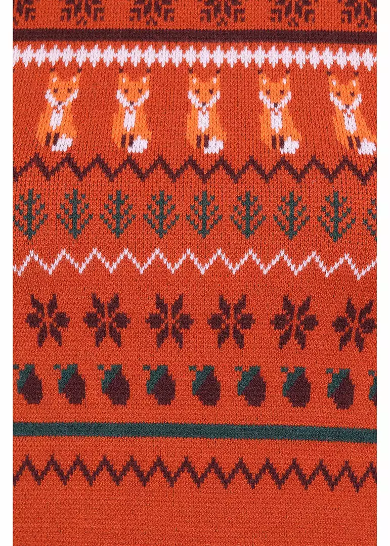 Hell Bunny Vixey 60's Jumper Brown 4 Hell Bunny Vixey 60's Jumper Brown