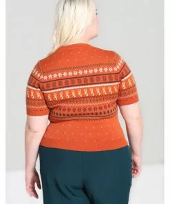 Hell Bunny Vixey 60's Jumper Brown 17 Hell Bunny Vixey 60's Jumper Brown