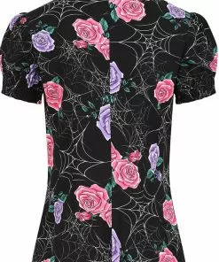 Hell Bunny Eloise Spiderweb 50's Blouse Black New In 7 Hell Bunny Eloise Spiderweb 50's Blouse Black New In