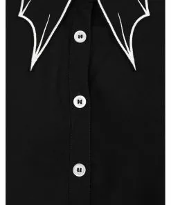 Hell Bunny Drusilla Bat 40's Blouse Black White New In 15 Hell Bunny Drusilla Bat 40's Blouse Black White New In