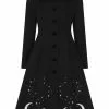 Hell Bunny Interstellar Moon 40's Coat Black New In 2 Hell Bunny Interstellar Moon 40's Coat Black New In