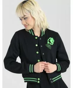 New In Hell Bunny Samara Ouija 50's Jacket Black Green 11 New In Hell Bunny Samara Ouija 50's Jacket Black Green