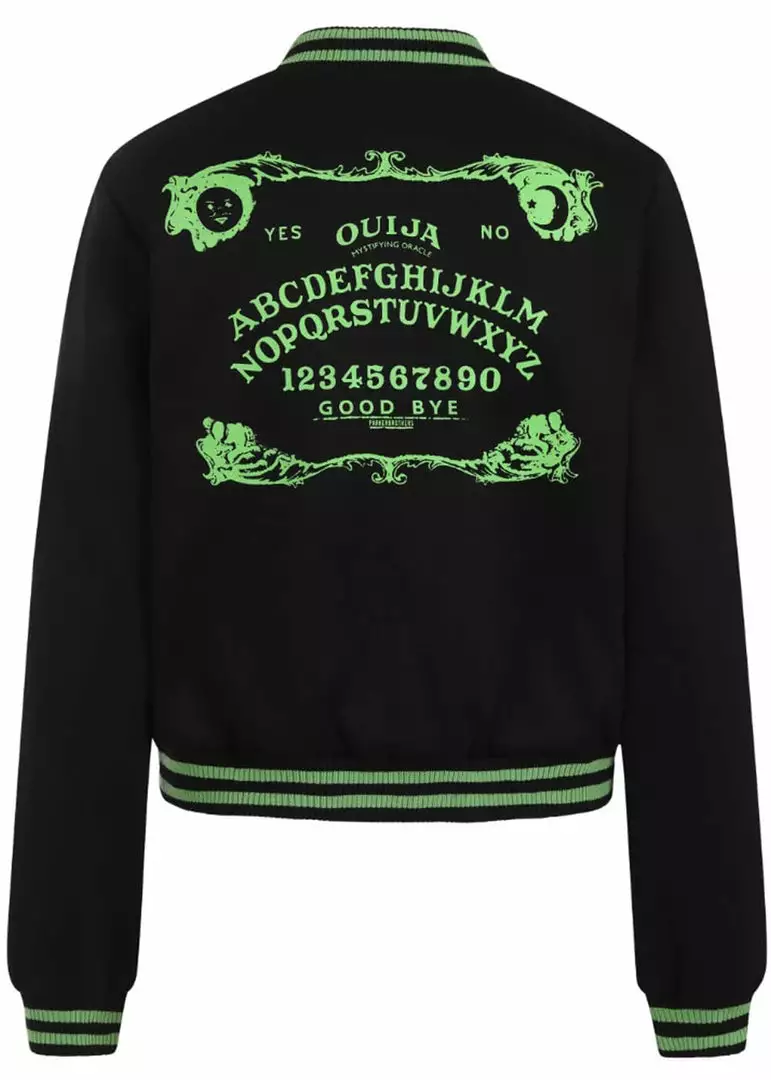 New In Hell Bunny Samara Ouija 50's Jacket Black Green 6 New In Hell Bunny Samara Ouija 50's Jacket Black Green