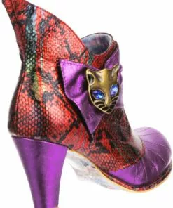 Irregular Choice Miaow Cat 70's Boots Pink Red New In 7 Irregular Choice Miaow Cat 70's Boots Pink Red New In