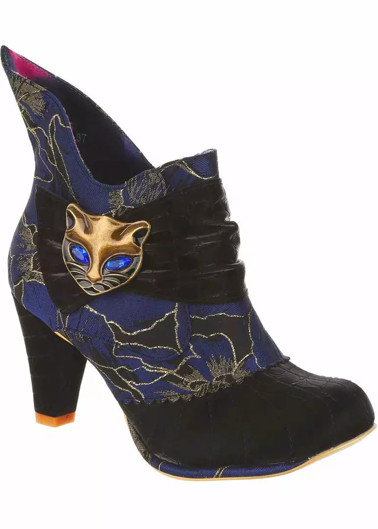 Irregular Choice Miaow Cat 70's Boots Blue 3 Irregular Choice Miaow Cat 70's Boots Blue