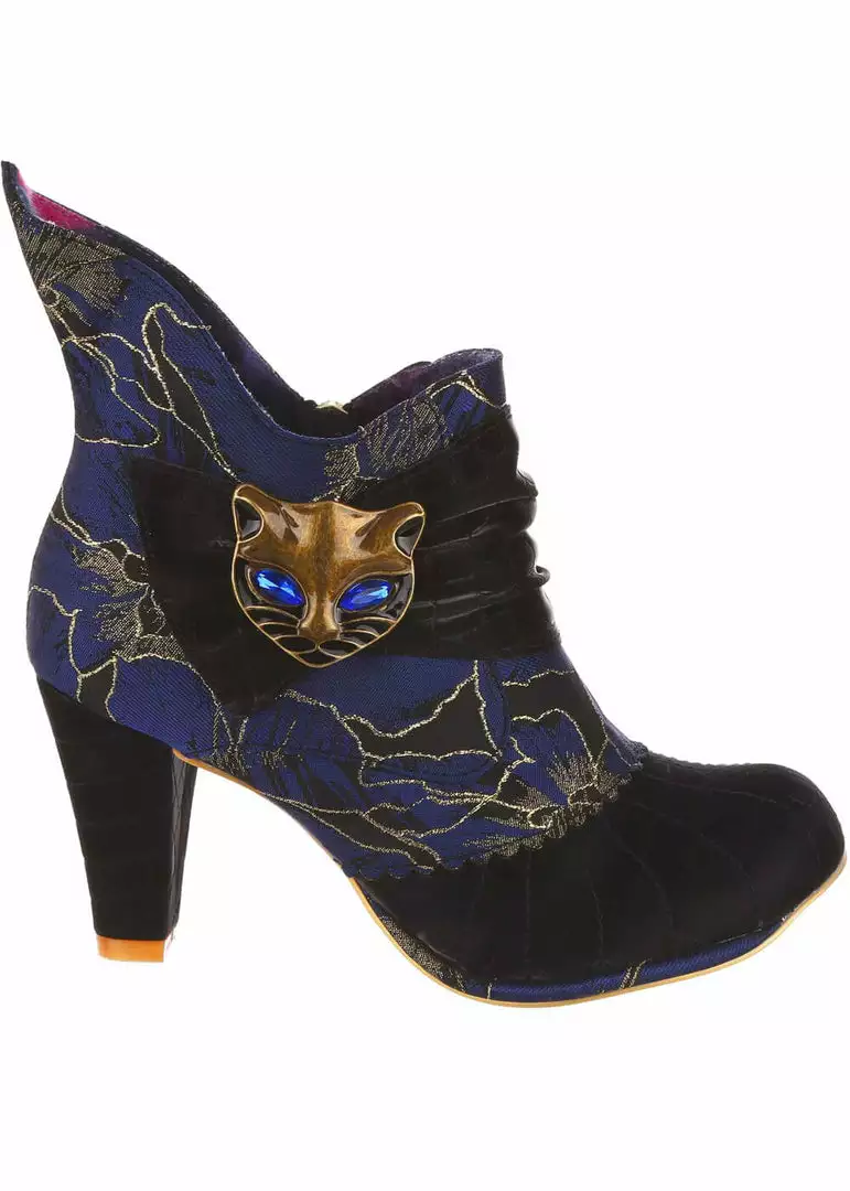 Irregular Choice Miaow Cat 70's Boots Blue 5 Irregular Choice Miaow Cat 70's Boots Blue