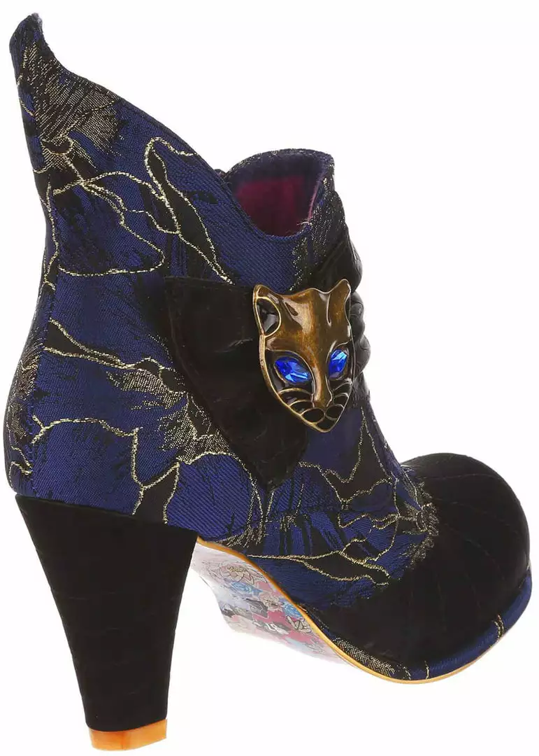 Irregular Choice Miaow Cat 70's Boots Blue 4 Irregular Choice Miaow Cat 70's Boots Blue
