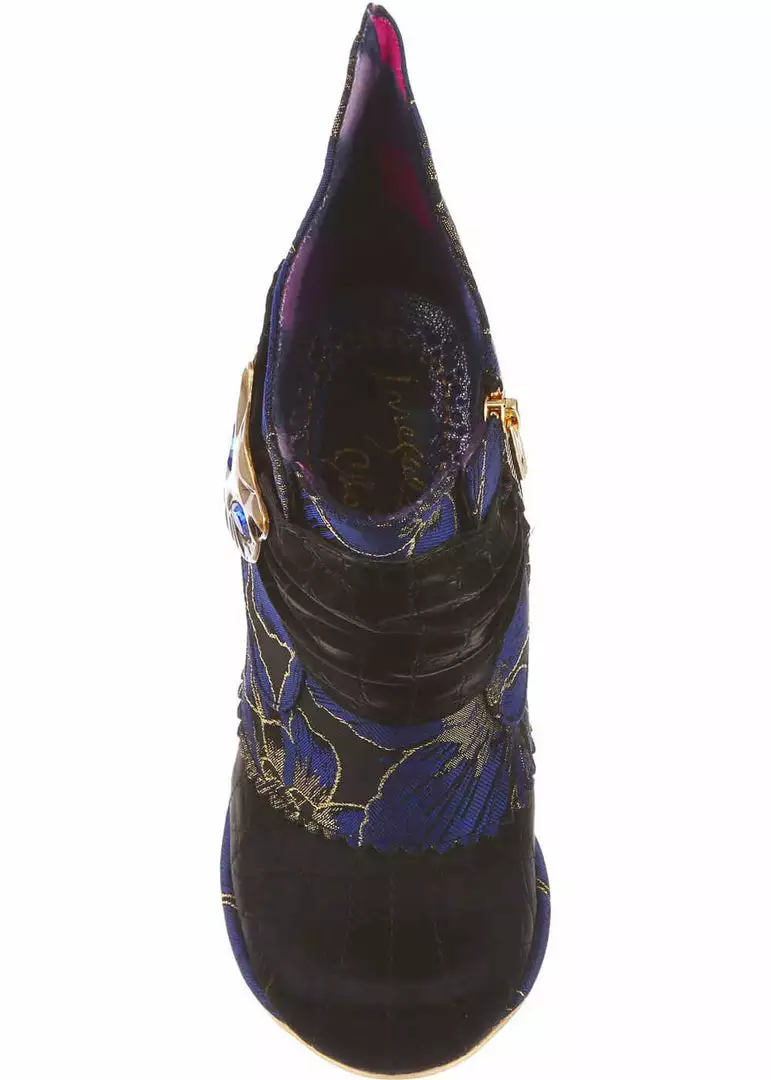 Irregular Choice Miaow Cat 70's Boots Blue 6 Irregular Choice Miaow Cat 70's Boots Blue