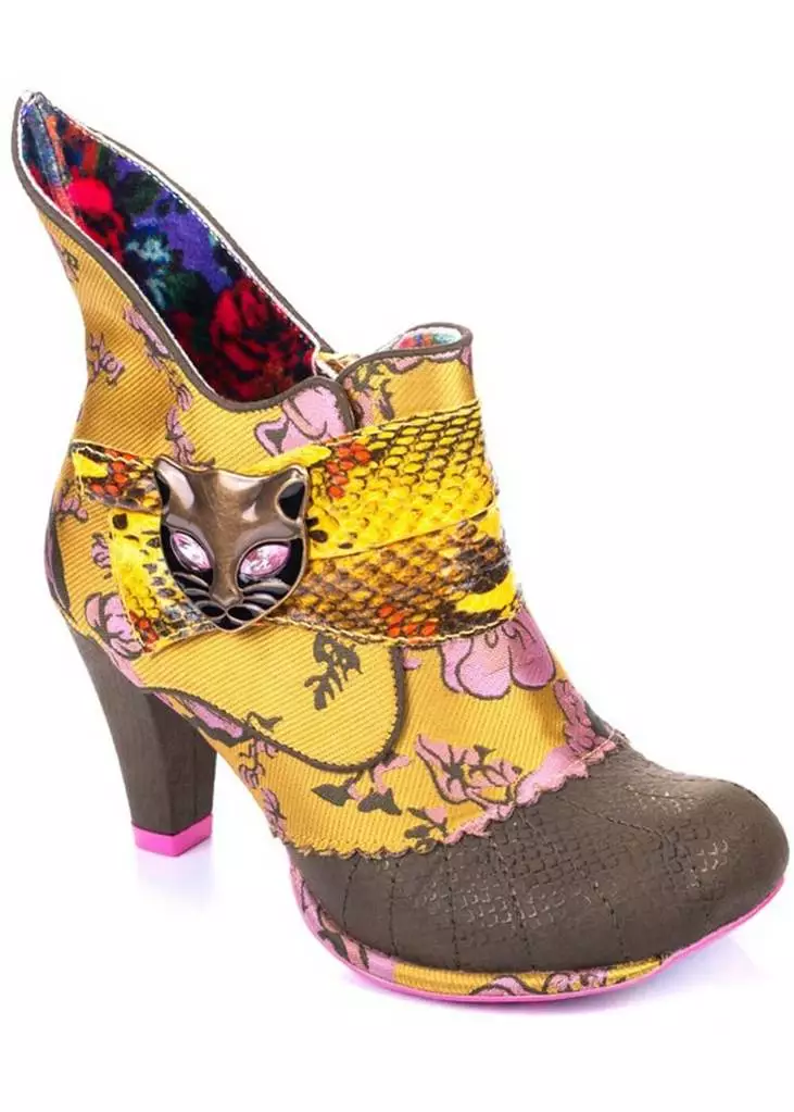 New In Irregular Choice Miaow Cat 70's Boots Yellow Multi 3 New In Irregular Choice Miaow Cat 70's Boots Yellow Multi