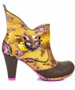 New In Irregular Choice Miaow Cat 70's Boots Yellow Multi 9 New In Irregular Choice Miaow Cat 70's Boots Yellow Multi