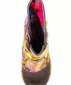 New In Irregular Choice Miaow Cat 70's Boots Yellow Multi 11 New In Irregular Choice Miaow Cat 70's Boots Yellow Multi