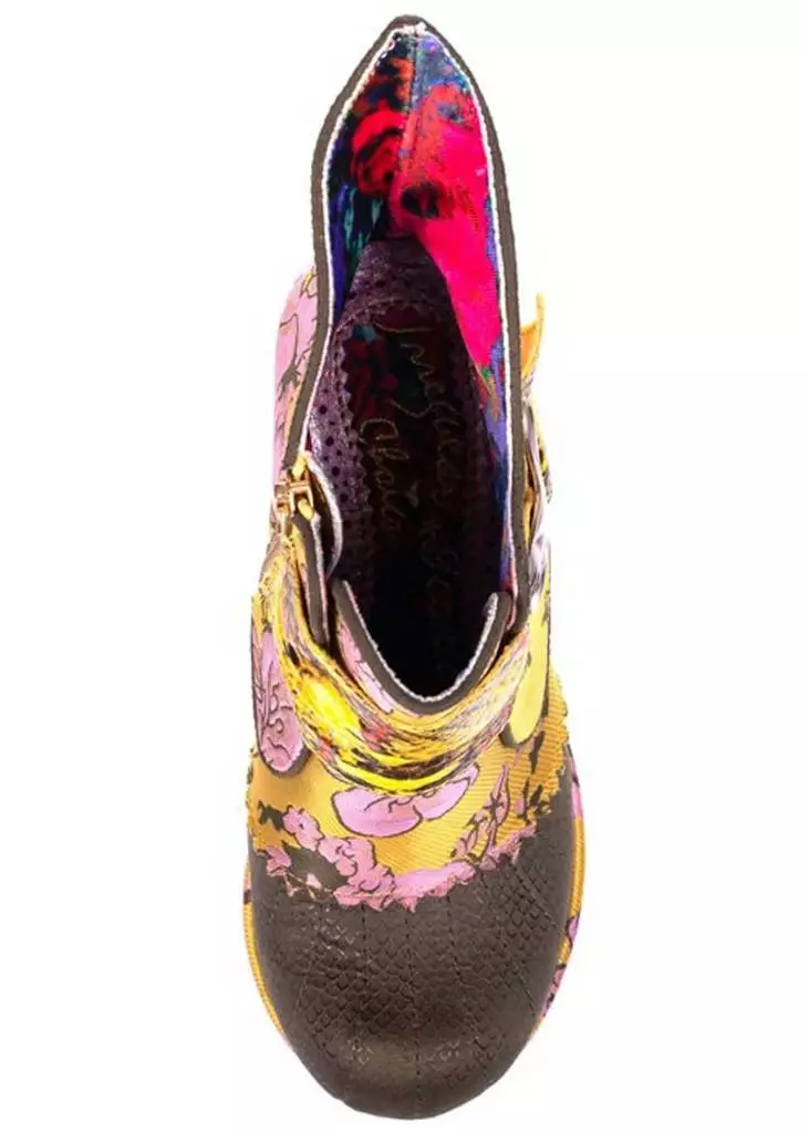 New In Irregular Choice Miaow Cat 70's Boots Yellow Multi 7 New In Irregular Choice Miaow Cat 70's Boots Yellow Multi