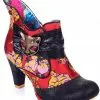 Irregular Choice Miaow Cat 70's Boots Red Black 1 Irregular Choice Miaow Cat 70's Boots Red Black