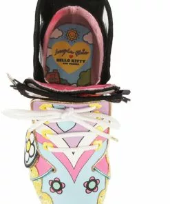 Irregular Choice X Hello Kitty A World Of Happiness High Top Sneakers Pink New In