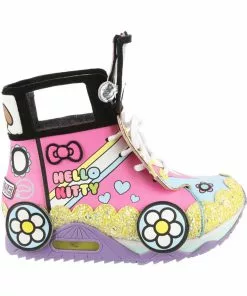 Irregular Choice X Hello Kitty A World Of Happiness High Top Sneakers Pink New In