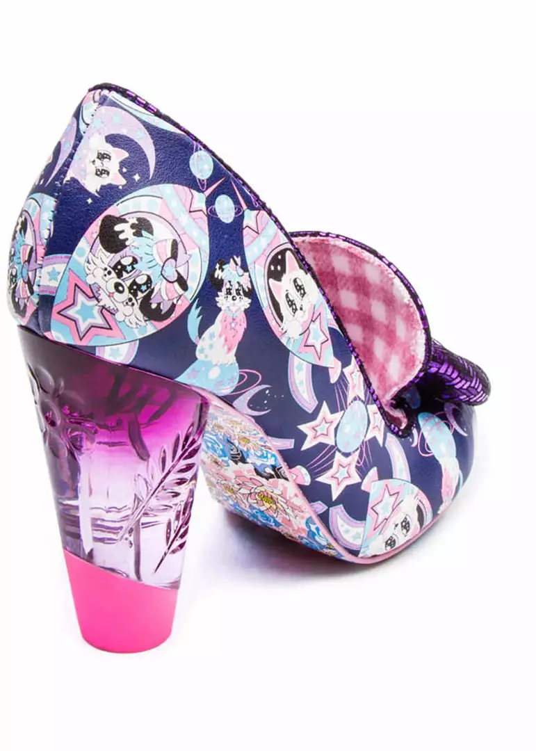 Irregular Choice Oz Space Cats Pumps Navy Blue 5 Irregular Choice Oz Space Cats Pumps Navy Blue