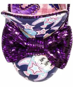 Irregular Choice Oz Space Cats Pumps Navy Blue