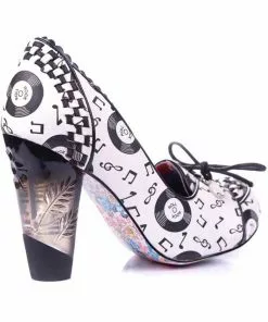 Irregular Choice Rocko Rock 'n Roll 50's Pumps White New In 8 Irregular Choice Rocko Rock 'n Roll 50's Pumps White New In