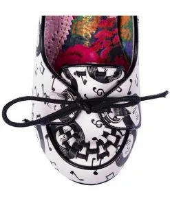Irregular Choice Rocko Rock 'n Roll 50's Pumps White New In 9 Irregular Choice Rocko Rock 'n Roll 50's Pumps White New In