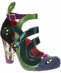 Irregular Choice Halloween Snakey Gaze Pumps Green New In