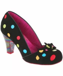New In Irregular Choice Spot The Dot Polkadot 50's Pumps Black
