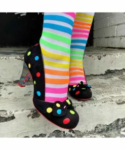 New In Irregular Choice Spot The Dot Polkadot 50's Pumps Black