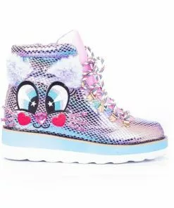 Irregular Choice Kitty Walk 80's Sneakers Purple New In