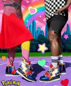 New In Irregular Choice Pokémon Charged Up Sneakers Blue